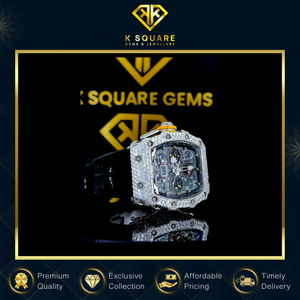 Venta al por Mayor de Relojes de Lujo Nuevos con Movimiento Automático de Cuarzo, Resistentes al Agua, VVS, Unisex, con Correa Cuadrada de Acero Inoxidable y Diamantes Moissanite - Product Image 2