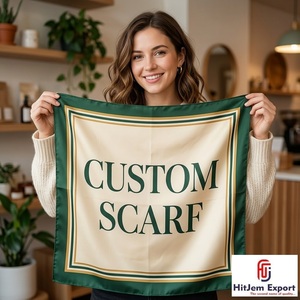 Écharpe carrée contemporaine imprimée sur mesure, toucher soyeux, châle de mode, service de fabrication textile OEM ODM sous marque privée - Product Image 6