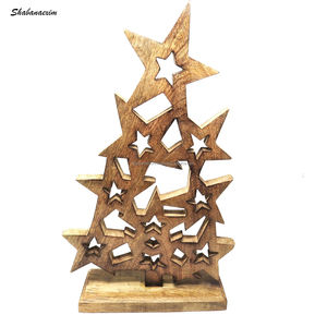 Christmas Decorative Items Wooden Reindeer Shape Table Top Decor Ornaments Christmas Decorations Indoor - Product Image 6
