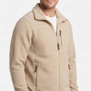 Veste polaire à col rabattable pour homme - Vêtement d'extérieur d'hiver avec poche poitrine coupe-vent et respirante - Product Image 4