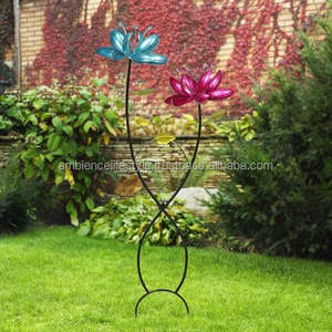 Piquets de jardin en acier thermolaqué pour bordures de parterres de fleurs, supports décoratifs en fer pour plantes d'extérieur - Product Image 1