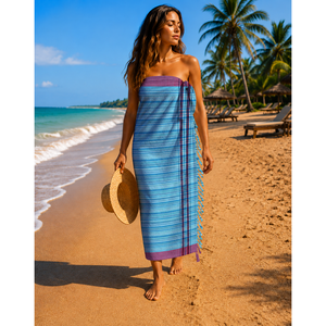 Serviette Kikoy 100% coton avec franges, super absorbante, serviette turque Kikoy au meilleur prix, exportateur en Inde. - Product Image 3