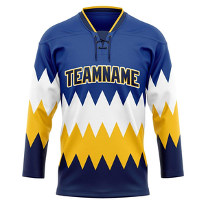 ชุดยูนิฟอร์มทีมฮอกกี้น้ำแข็งสีเทาดำแดงแบบกำหนดเองพร้อมชื่อหมายเลขเสื้อกีฬาแขนยาว - Product Image 5