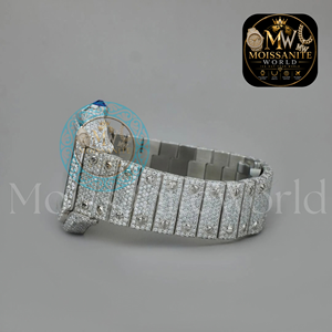 Bust Down Hip Hop Iced Out Diamond <b>Watches</b> Automatic Mechanical VVS Moissanite <b>Watch</b> Past Diamond Tester Wrist <b>Watch</b> <b>For</b> Unisex - Product Image 2