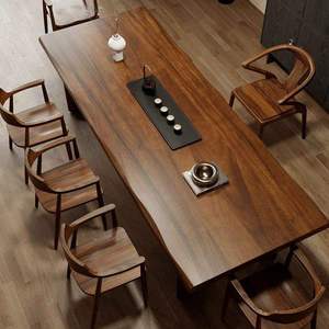 Mesa de Comedor Rectangular Moderna Daystar Trade con Base de Pedestal Ancha y Bordes Redondeados para 6 Personas, para Comedor - Product Image 2