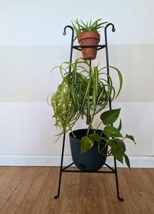 Support à plantes en fer forgé à 3 niveaux, présentoir décoratif en métal pour pots de fleurs, pour l'intérieur, l'extérieur, la maison, le jardin, le balcon, la terrasse - Product Image 3
