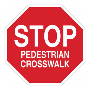 Panneau de signalisation pour passage piétonnier Brady STOP, haute visibilité, résistant aux intempéries, pour les zones de stationnement - Product Image 2
