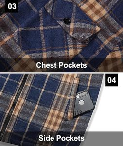 Autumn Winter Men Casual New Product Warm Fur Motorcycle Zipper <b>Flannel</b> <b>Jackets</b> Outerwear Plus Size <b>Jacket</b> for Men's - Product Image 3