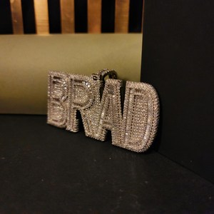 Hot Sale Personalized <b>Brad</b> Letter Pendant Necklace Cubic Zirconia Emerald Cut Pave Setting Gold Plated Unisex Hiphop Style - Product Image 5