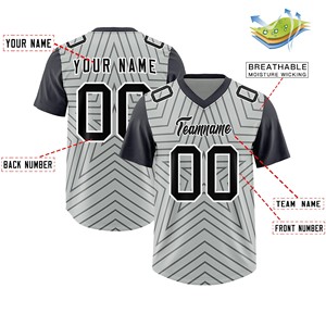 Practice American Football Jersey Polyester Mesh No Fade Sublimation Custom Logo Design Your Own Supplier <b>Athletic</b> Wear - Product Image 2