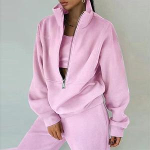 Sudadera con Capucha y Cremallera para Mujer, Manga Larga, Oversize, Estampada, Transpirable, de Poliéster Tejido, Ropa Casual de Primavera - Product Image 5