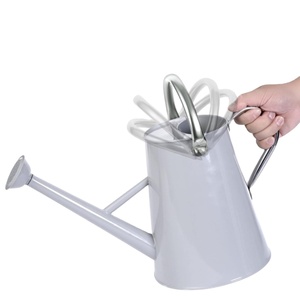 บัวรดน้ำในสวนแบบมีที่จับน้ำหนักเบาสีขาวเคลือบด้วยผงสีแสดนต้นไม้ในร่มที่ปรับแต่งได้ - Product Image 1