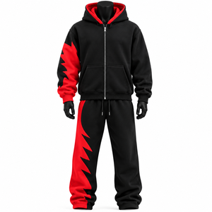 Conjunto Deportivo de Alta Calidad para Hombre, con Logotipo Personalizado, Lavado Ácido, Tejido Grueso, Venta al Por Mayor - Product Image 1