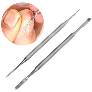 Lime à ongles double face en acier inoxydable pour ongles incarnés, avec design à queue courbée pour un soin des ongles efficace et une pédicure optimale - Product Image 3