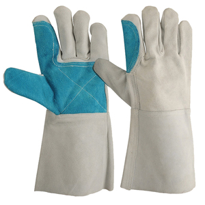 Wholesale Price Cowhide Leather Safety Welding Work <b>Gloves</b> <b>Long</b> Cuff Heavy Duty Welder Working <b>Gloves</b> Kevlar Liner Molten Metal - Product Image 3