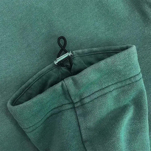 Shorts en coton French Terry pour homme, coupe décontractée, fermeture à cordon, style streetwear décontracté, respirant, taille élastiquée - Product Image 4