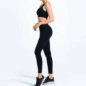 Conjunto Deportivo de 2 Piezas para Mujer, Cintura Alta, Logotipo Frontal, Elástico, Personalizado - Product Image 4