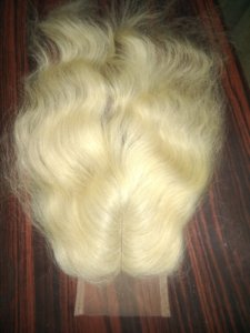 Extensions de cheveux indiens Remy blanchis blonds avec fermetures en dentelle HD 100% cheveux humains vierges - Product Image 2