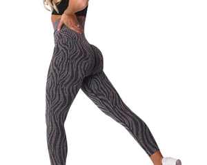 Workout Breathable Knitted Legging with <b>Tummy</b> <b>Control</b> High Waist Yoga Leggings Women Non See Through Gym Fitness Pants - Product Image 2