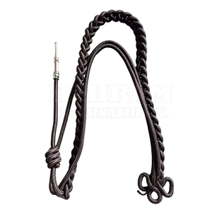 Cordon d'épaule tressé vert avec embout métallique pour accessoires d'uniforme, style classique, cordons d'aiguillette, cordons en nylon et coton. - Product Image 4