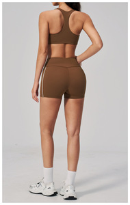 2026 New Arrivals Eco-Friendly Breathable Plus Size High Waist Contrast Color Yoga <b>Shorts</b> <b>Sets</b> <b>Women</b> Casual Sport Wear - Product Image 3