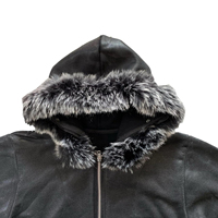 Veste d'hiver Fasmic International pour femme, noire, à capuche, zippée, avec garniture en fausse fourrure, coupe-vent, respirante, doublée, coupe régulière, longueur intégrale
