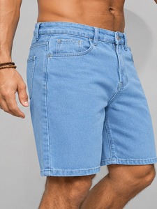 Shorts en jean pour homme, coupe classique moderne, tissu en coton doux, léger et respirant, shorts décontractés d'été pour les voyages et les activités de plein air - Product Image 6