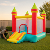 Petit trampoline gonflable pour enfants Noco avec toboggan, tissu Oxford, couleur personnalisée, jeu intérieur/extérieur, thème Fortnite, parc de trampolines