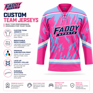 Maillot de hockey sur glace personnalisé par sublimation, respirant, professionnel, pour équipes sportives, hommes, adultes, jeunes, col à lacets, séchage rapide - Product Image 5