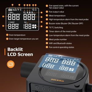 Controllore di Temperatura per BBQ Inkbird ISC-028-BW con Notifiche Mobili, Timer, Allarme e Calibrazione - Product Image 3
