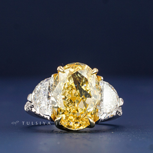 Anillo de Compromiso de Lujo con Diamante Sintético Cultivado en Laboratorio, Corte Ovalado, Oro Sólido de 14K, Certificado IGI, Regalo de Aniversario para Mujer - Product Image 1