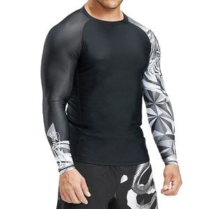 Custom Men's Long Sleeve <b>MMA</b> <b>Rash</b> <b>Guard</b> Sublimated Compression Shirt BJJ Muay Thai Kickboxing No-Gi Fightwear Breathable - Product Image 1