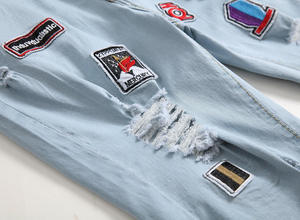 Nouveauté, shorts en jean pour homme OEM, été, avec un design unique Chrome Heart, style streetwear, pantalon de haute qualité, jeans courts pour homme - Product Image 5