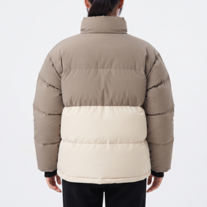Manteau matelassé personnalisé pour femme, à blocs de couleur, col montant, manches longues, vêtement d'extérieur d'hiver - Product Image 2