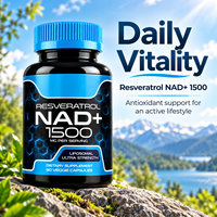 Capsules liposomales de Resvératrol NAD Plus 1500 mg par portion, 90 capsules végétales, complément alimentaire antioxydant pour le bien-être quotidien