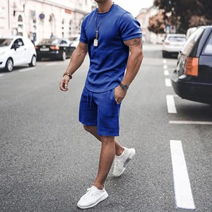 Men 2 Piece Outfit Manufacturer Cotton T Shirt Cargo Shorts Summer Casual OEM ODM Bulk Wholesale - Product Image 3