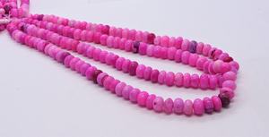 AAA Hot Pink <b>Opal</b> Smooth Rondelle Shape Beads 8-9 MM Shaded Pink <b>Opal</b> Gemstone Beads 16 Inch Natural Pink <b>Opal</b> Plain Rondelle - Product Image 6