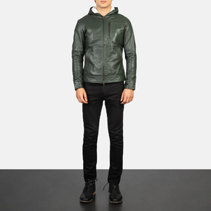 2026 Best Selling Winter Men's <b>Leather</b> Jacket Long Sleeves <b>High</b> Quality Stylish Solid Material Waterproof Windproof Front - Product Image 5