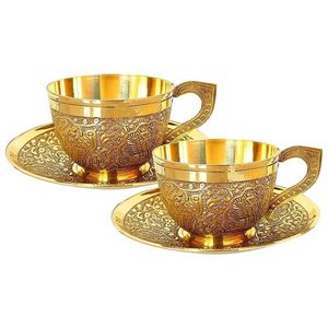 Royal Handmade <b>Copper</b> Tea <b>Cup</b> and Saucer Set Hammered Finish Coffee Mug for Luxury Dining and Kitchen Decor - Product Image 2