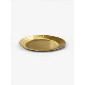 Luxury Handmade Metal <b>Vanity</b> Organizer Tray for Bathroom Bedroom <b>Dressing</b> <b>Table</b> and Cosmetic StorageRound Brass Decorative Tray - Product Image 1