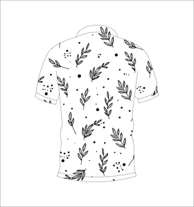 เสื้อโปโลพิมพ์ลายใบไม้สีขาวสำหรับผู้ชาย แขนสั้น แฟชั่นลำลอง เสื้อกอล์ฟ รับทำโลโก้ตามสั่ง OEM ODM ขายส่ง - Product Image 5