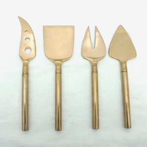 Juego de cubiertos de cobre clásico con revestimiento de PVD Cuchillos de queso de metal ecológicos Diseño sostenible para obsequios - Product Image 1