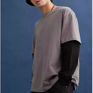 Camiseta Unisex de Doble Capa, Cuello Redondo, Manga Corta, Corte Holgado, Suave y Transpirable, para Uso Diario - Product Image 2