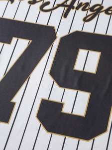 Maillot de baseball vintage à rayures fines, style streetwear oversize avec graphique personnalisé, haut d'été, vente en gros - Product Image 5