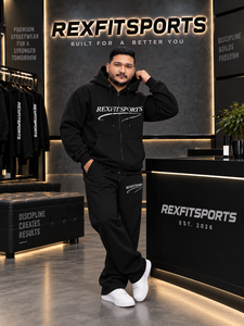 ชุดเซ็ตแทรคสูทผู้ชายแบบสั่งทำพิเศษ พิมพ์ลาย DTF เสื้อฮู้ดซิป กางเกงขายาวทรงโอเวอร์ไซส์ สตรีทแวร์ รับทำโลโก้ตามสั่ง ผู้ผลิต OEM แบรนด์ส่วนตัว - Product Image 5