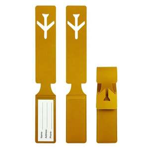 Etiqueta de Equipaje de Cuero Genuino, Elegante y Lujosa, Personalizada con Nombre del Viajero y Logotipo Grabado, Suave, Ideal para Regalos Promocionales - Product Image 4