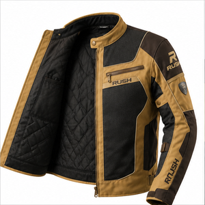 Rush Men's Motorcycle Jacket Full Sleeve Mesh Breathable Waterproof Quick Dry Anti-UV 220g Heat-Transfer Printed % Racing - Product Image 5