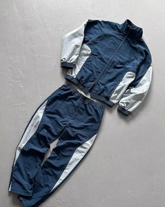 New Design Men's <b>2</b>-<b>Piece</b> <b>Set</b> Custom Logo Nylon Eco-Friendly Streetwear Gym Running Wear <b>White</b> Piping Quick Dry Tracksuit - Product Image 6