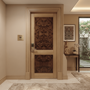 Porte intérieure moderne en placage d'ingénierie à grain de bois massif pour appartement et usage résidentiel - Product Image 6
