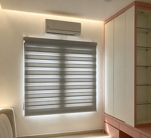 EX07-SUPER SYSTEM Zebra Exclusive Electric Blind Premium Built-In Day-Night <b>Shade</b> for Hotel Lobby Glare Control Decoration - Product Image 1
